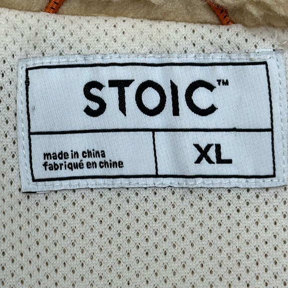 STOIC 1/2 Zip Sherpa Pullover brown black sweater Size XL High Pile Fleece MTN - Picture 11 of 14